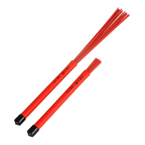 GOOHOCHY Jazz Drum Brush Set Drum Brush Retractable Wire Brush Drum Cleaning Accessories