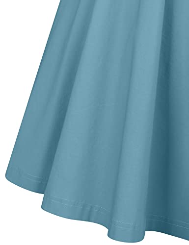 Image of GownTown Women's 1950s Vintage Dresses Short Sleeves Cocktail Stretchy Party Dresses with Pocket