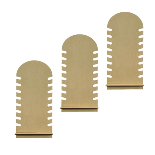 Consejos para Comprar Expositores y envases para bisutería los 10 mejores. 48 Pack de 3 Exhibidores para Collares de MDF | Soporte para Joyería, Display de Bisutería Artesanal, Porta Collares de Mesa, Armables y Personalizables, Color Natural