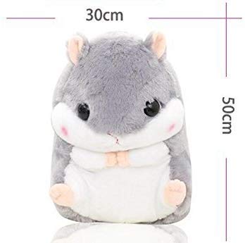 YunNasi 2 in 1 Hamster Kuscheltier Plüschtier Hamster Kissen mit Kuscheldecke Super Süßes Geschenk für Kinder und Freundin (Braun)