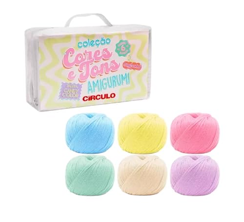 Coleção Cores e Tons Amigurumi - Cores Candy - Círculo Crochê e Tricô - Kit com 6 Novelos