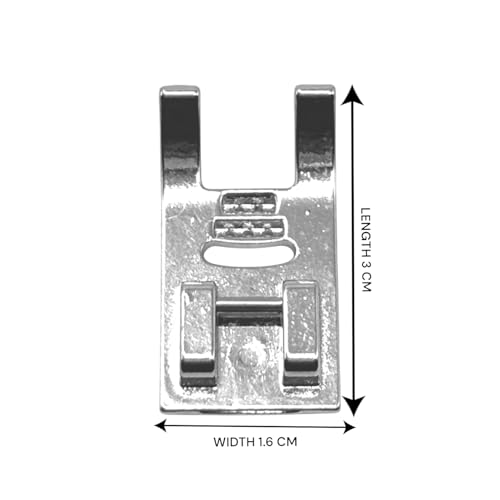 Image of ZENITH 5 Hole Cording Pressure Foot Snap on Type for Automatic Electric Low Shank Sewing Machines Suitable for Usha Janome Brother Singer etc Steel Finish (5 Hole Cording)