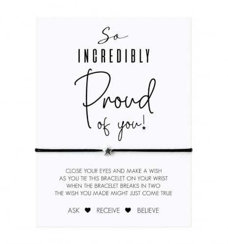 Proud of you gift | Proud wish bracelet | Passing exams gift | Results day present GCSE A Levels