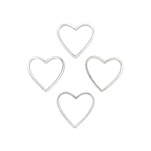 Plastic Heart Rings 12 Pieces - for Arts & Crafts and DIY's (3" Inch Ring) (Clear) Cover