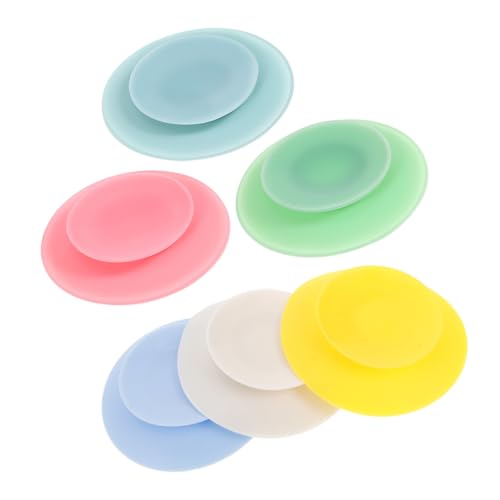 Healeved Silicone Suction Cups 6Pcs Double-Sided Non-Slip Pads for Toddler Elderly and Patient Bowls - Safe and Secure Anti-Spill Solution