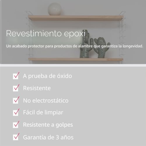 Estantería Modular de Pared Blanco y Madera Estante Flotante 70cm 6