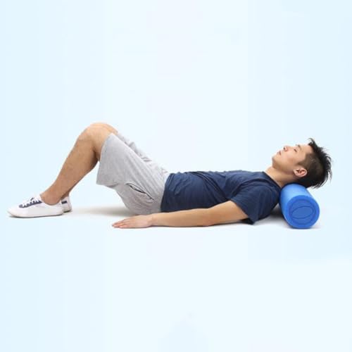 Rodillo de espuma sólida FOMIYES para yoga y masaje, 30 x 15 cm, azul, para masaje muscular, equilibrio en pilates y ejercicios para la espalda miniatura 6