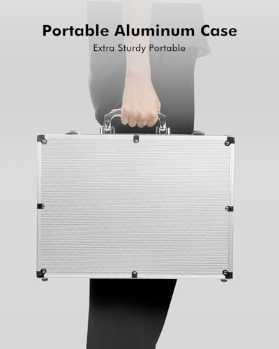 HEITOK 500 Piece Poker Chip Set 11.5g Heavyweight Iron Core Composite Chips with Aluminum Case Playing Cards and Dealer Buttons for Texas Holdem Blackjack Casino Gaming