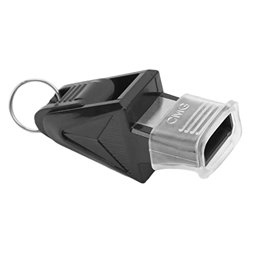Silbato de árbitro para fútbol plástico con cordón miniatura 1