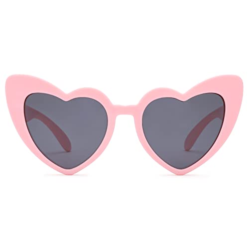 Coasion Kids Polarized Heart Girls Sunglasses For Toddler Bendable Sunglasses Shades Age 2-8  thumb #2