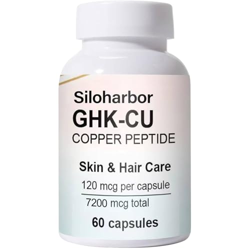 Image of GHK-Cu Copper Peptide Supplement, 120mcg High-Purity Supplement for Skin & Hair, Enteric-Coated for Maximum Absorption, Vegan & Gluten-Free (60 Count)