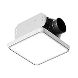 Fitop Bathroom Exhaust Fan with Light, 110 CFM Ultra Quiet 1.0 Sones Bathroom Vent Fan, Nightlight & 1300LM LED Light 2700K/4000K/6500K, Light Memory Function, ETL Certified – White, 7 Inch