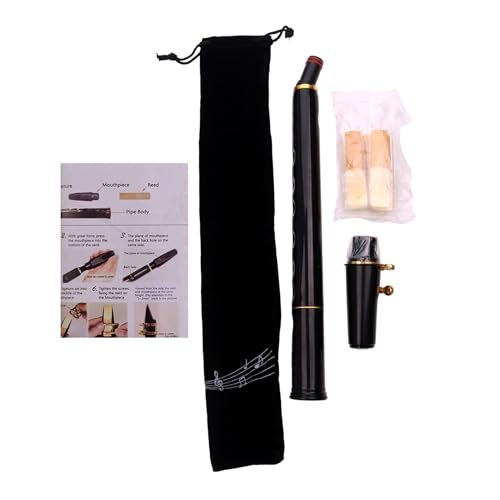 ポケットサックス - 携帯に便利な8ホールCキーの | トラベルサックスで初心者から音楽愛好家まで使える練習用管楽器 | ジャズ・クラシック・バンド演奏にも対応 | 軽量で屋外演奏や自宅練習 | 音楽教室の指導にも活躍するサックス練習ツール | 演奏家や学