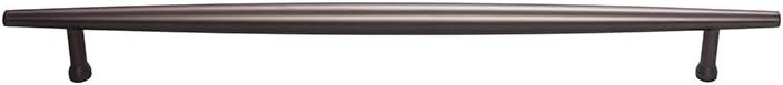 Top_Knobs Allendale Pull Color Ash Gray 12 Length Lynwood Coll Contemporary Modern Minimal Handle Kitchen Drawer Cabinet Door Hardware Dresser Bathroom Metal Interior Home