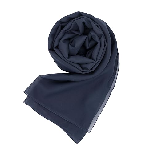 MAPIMANIA - Festliche Stola für Abendkleid Dunkelblau Made in Italy 200x80, Chiffon Bolero Damen festlich, Sommerschal für Hochzeit, Schal Sommer