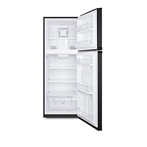 Summit Appliance Ff1427Bk Counter Depth Frost-Free Refrigerator-Freezer With A 26" Footprint, Adjustable Glass Shelves, Door Storage, Adjustable Thermostat And Reversible Smooth Black Doors #TOP2