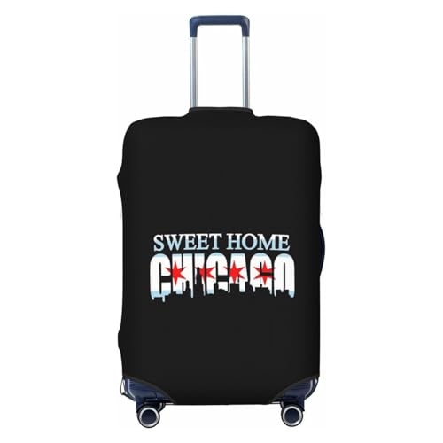 Chicago Flag Skyline Travel Luggage Cover Suitable for 18-32 Inch luggage
