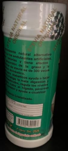 Stevia Natural Sugar Alternative Sweetener, Crystallized Form, 300 times more than sugar