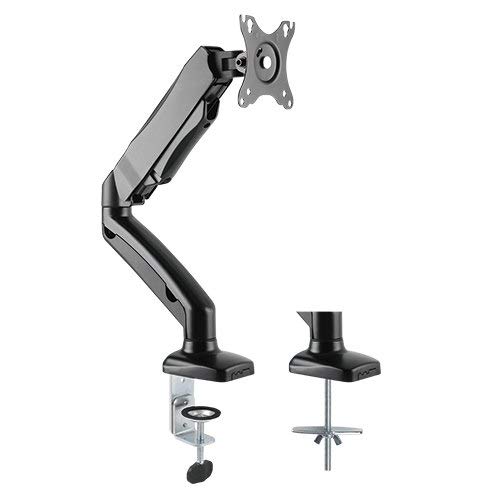 Jin Office Single Monitor Stand Gas Spring for Desk | Supports 13-27″ Monitor With 3 years Warranty | 6 KG Weight Capacity| Single Monitor Height Adjustable Desk Mount| Single Monitor Stand with Gas Spring Adjustment