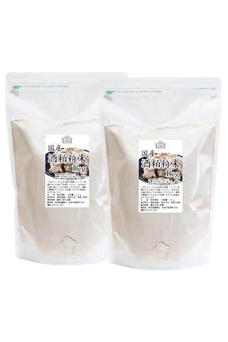 自然健康社 酒粕粉末 1kg×2個 酒かす パウダー 無添加