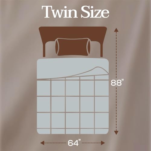 Image of Utopia Bedding Twin Comforter, Duvet Insert, Light Grey, 64 x 88 Inches