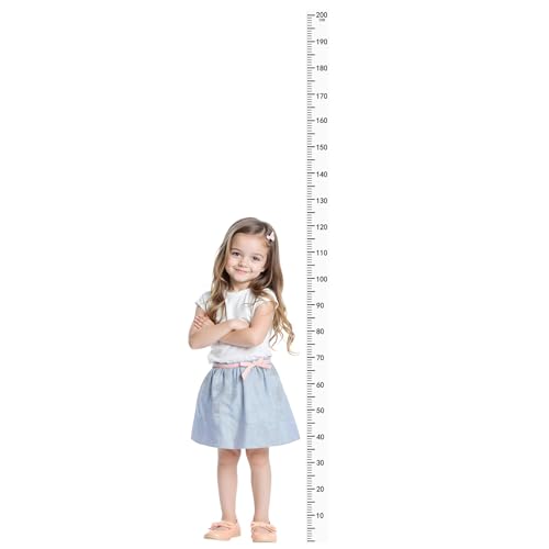 Height Chart for Kids 2M Transparent Height Growth Chart Wall Sticker Removable Height Wall Sticker Nursery Decoration for Living Room Bedroom