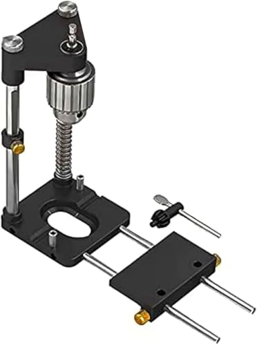 Ghbunuz ポータブルドリルロケーター、調整可能なパンチ、ドリルプレス、ヘリコプタードリルプレス、家庭用、精密木工ドリルロケーター (ブラック)