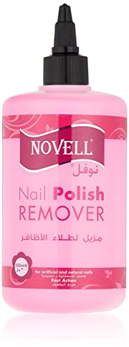 Novell Nail Polish Remover 300ml Fast-Acting Non-Oily Nail Polish Remover for Natural Acrylic & Gel Nails Professional Nail Care Solution for Salon & Home Use