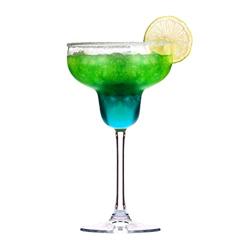 Tiger Chef Polycarbonate Shatter-Proof Reusable Stain Resistant Drinking Glasses Serve Drinks Liquor Wine Alcohol Beer Shots Cocktails Margarita Water Heavy Duty Cups Tumblers (6 Pack, Margarita 9 Oz)