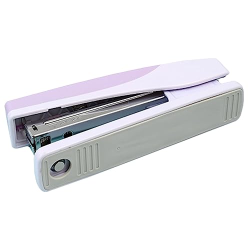 BinZyronic ミニホッチキス 手動式 事務用品 ? バネ付き金属製 耐久設計 オフィスや家庭用に便利 (14.5X3.3CM,紫)