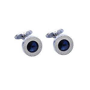 HEALLILY 2 stuks manchetknopen voor mannen ronde kristallen manchetknopen voor mannen bruiloft winkel elegante geschenken