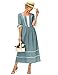 Scarlet Darkness Woman Lady Pioneer Colonial Costume Victorian Peasant Dress Denim Blue M
