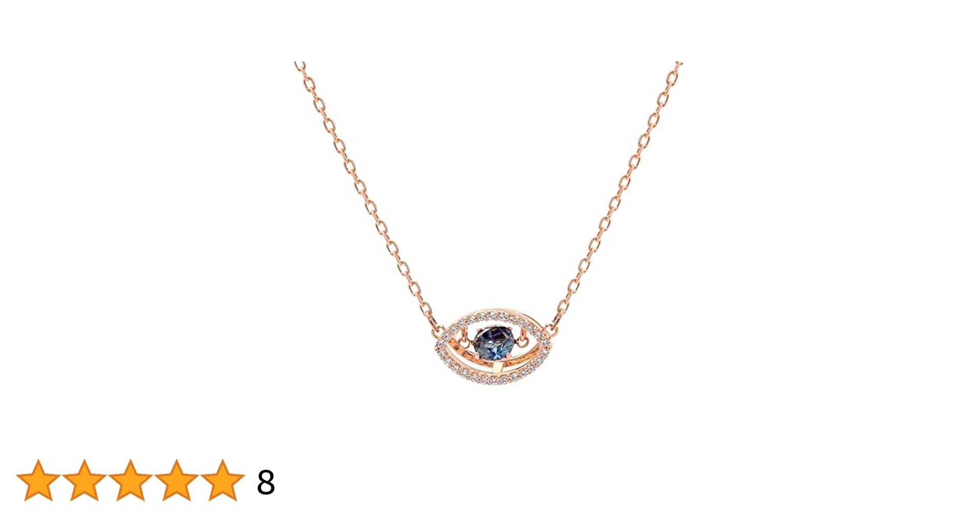 Swarovski Lucky Evil Eye Necklace, Rose Gold Plated, 5448611