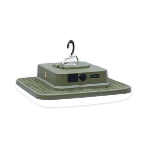 Lampe de camping rechargeable verte idéale pour la pêche nocturne en plein air