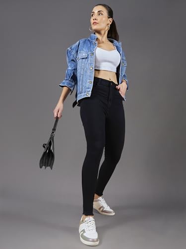 Image of Miss Chase Women's Skinny Fit High Rise Regular Length Denim Stretchable Jeans