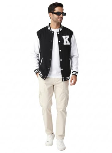 Image of Koverify Unisex Adult Cotton Blend Standard Length Letterman Jacket