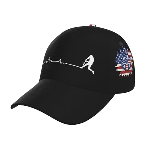 La Mejor Selección de Ropa de Cricket para Mujer comprados en linea. 46 Cricket Heartbeat - Gorra de béisbol ajustable para hombres y mujeres, Negro -, One Size