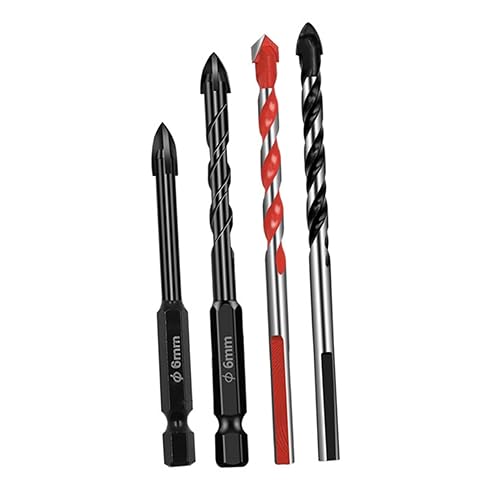 LIFKOME Drilling Power Tools 4pcs Ceramic Tile Drill Bits Hard Alloy Drill Bits Set