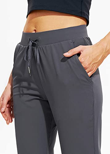 Image of Libin Women's Joggers Pants Athletic Casual Sweatpants Petite /Regular /Tall | Running, Workout, Gym, Yoga, Lounge, Travel, Golf Clothes with Pockets, 4 way stretch, Tapered, Dance Trousers