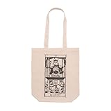 PRO' line DSHIRT14 Bolso Tote Bag con fuelle VII Le Chariot El carro Tarot de Marsella Símbolo de libre albedrío y de la emoción Bolsas Tarot de Marsella
