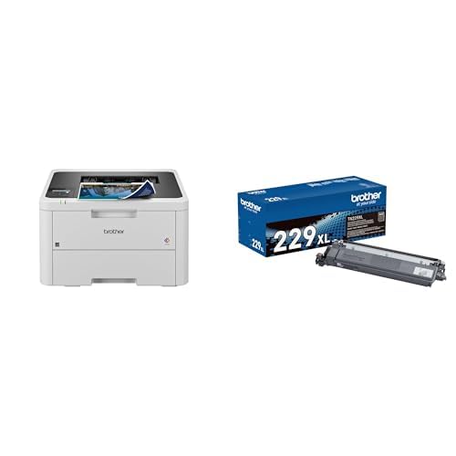 Image of Brother HLL3220CDW Printer and TN229XLBK High Yield Toner