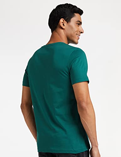 Image of Amazon Brand - Symbol Men's Solid Cotton T Shirt | Round Neck | Half Sleeve | Plain-Regular Fit (Available in Plus Sizes)