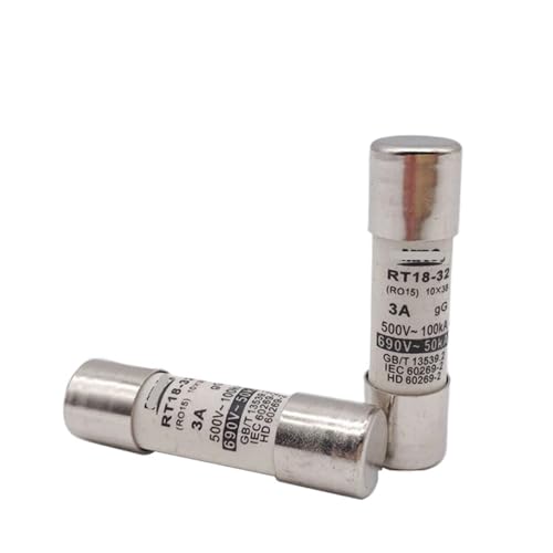 Fusible cilíndrico 10*38 RO15-3A de alta respuesta térmica contra sobrecargas eléctricas RT14-20