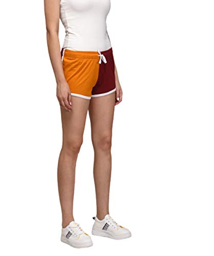 Image of KOTTY Women's Night Shorts(Orange&Maroon,30)