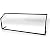 CFS 927203 Acrylic Adjustable Single Sided Sneeze Guard with Aluminum Frame, 73.62" Length x 12.44" Depth, Black