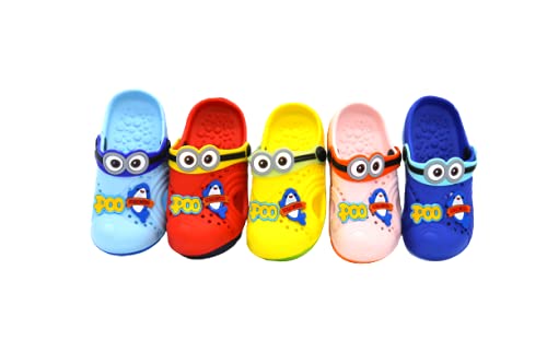 MOMISY Kids Clogs Mule Shoes Boys Girls Slip On Sneakers Toddler Garden Shoes Water Shoes for Beach Pool Shower Rainy Sandals- Indian Size:23, Age:3 Years,Multi-Colour Specs Poo, 1 Pair