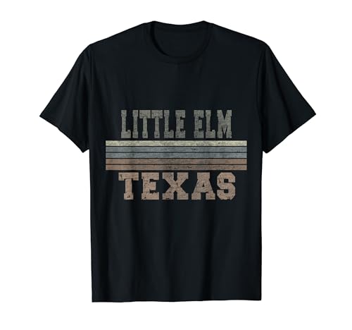 Little Elm Texas retrò Maglietta