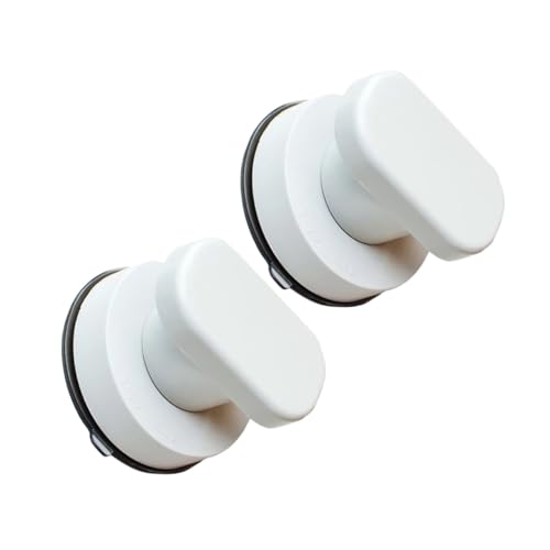 Yardwe 2Pcs Suction Safe Grab Bar Bathroom Armrest Handrail for Elderly Non-Slip Stability Aid Stainless Steel White for Toilet Shower Entry Exit
