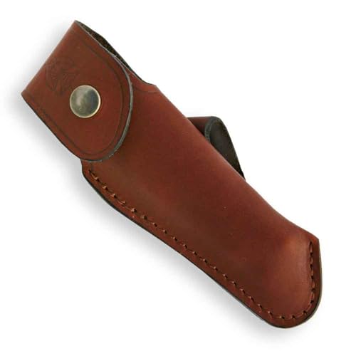 Etui pour couteau laguiole - cuir pleine fleur - sans fusil - fabrication française artisanale (Marron)