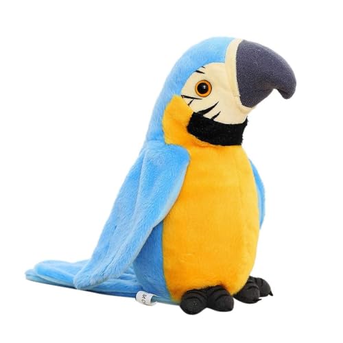 MAGIC SELECT Loro de Peluche Parlante Que Repite Sonidos y con Canciones en Varios Idiomas. Juguete Interactivo, Regalo para Niños y Bebés. Bateria Recargable USB.